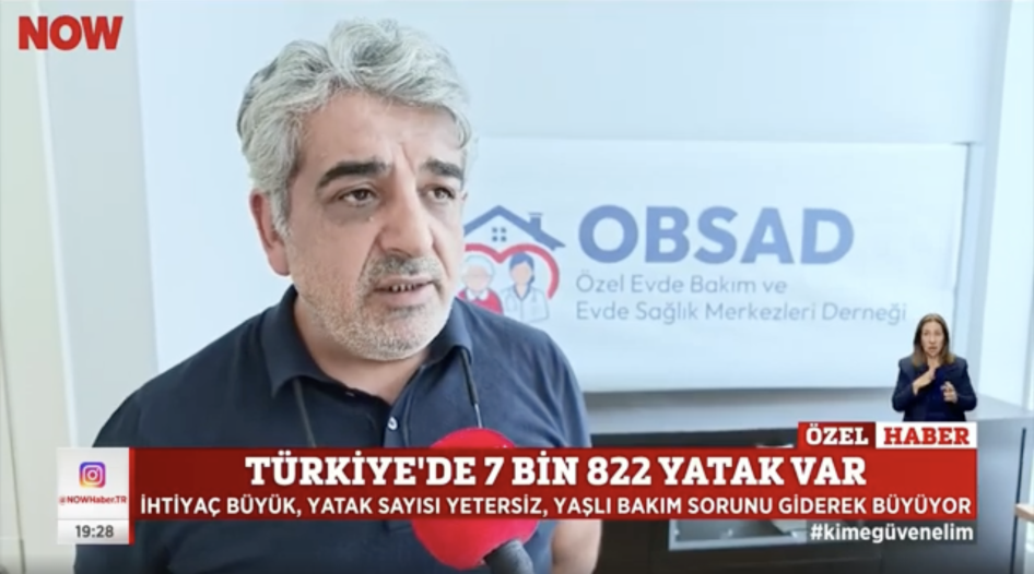 Yönetim Kurulu Başkanımız Dr. Nesip Beki NOW TV'ye Evde Bakımda Yaşanan Zorlukları Aktardı.